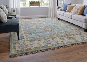 Feizy Rugs Fillmore Hand-knotted Wool Rug - Artisan-crafted Floral Design With Rich Colors For Timeless Style Blue,Ivory,Yellow Wool Fil69cjfbluivye10