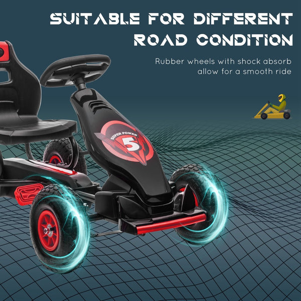 English Elm Aosom 24v Electric Go Kart Ride on Toy with Drifting Dual Motor and Adjustable Seat W2225P229174