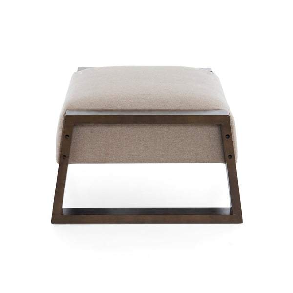 English Elm Christopher Knight Home® - Sleek Long Ottoman with Linen Fabric and Rubberwood Legs — Durable 58" Bench Seat, Stylish Comfort Beige N769P227953C