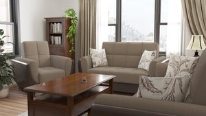 English Elm Primenest Skyhaven Upholstered Convertible Armchair With Storage - Stylish Beige/Brown Design! B030P286170-GIGA