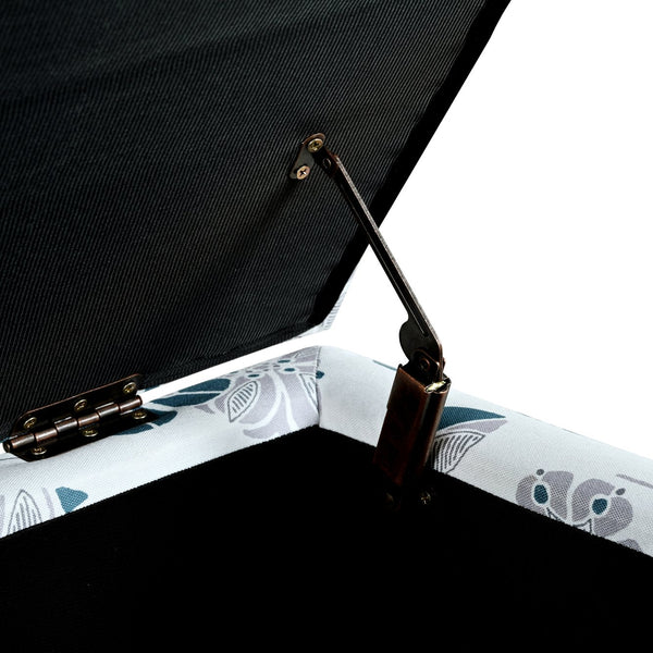 English Elm Christopher Knight Home® - Luxury Storage Ottoman with Floral Patterned Fabric, Soft-Close Hinges, Hidden Compartment for Blankets and Seating Comfort Multicolor N767P257582F