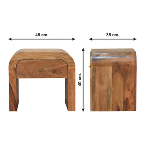 English Elm Darcy Solid Wood Nightstand in Oak — Timeless Elegance, Single Drawer Design, Compact 21.65" L B182P166590