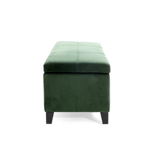 English Elm Indoor Tufted Upholstered Storage Bench with Lift Top Hidden Compartment for Entryway Forest Green N779P396200G