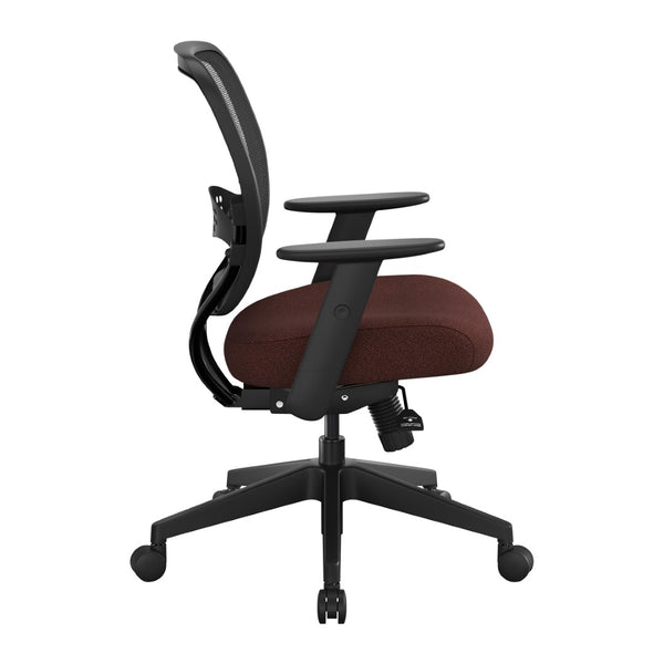OSP Home Furnishings Air Grid Ergonomic Mesh Office Chair with Lumbar Support and Greenguard Certified Airflow Icon Burgundy 5500SL-227