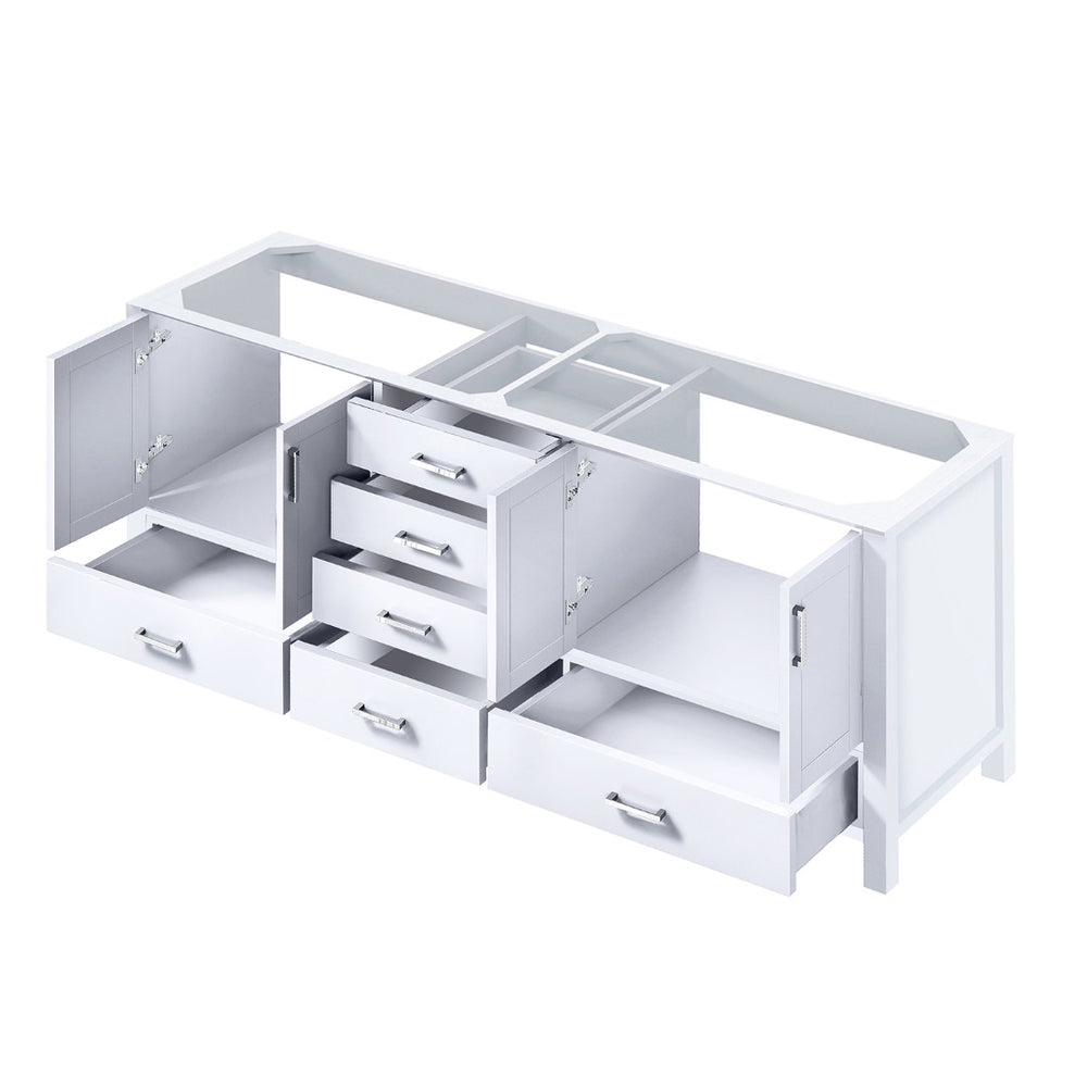 English Elm White Double Bath Vanity - 80" W X 22" D, Elegant Storage Solution With Soft-Close Drawers & Cabinets B2731P258931-GIGA