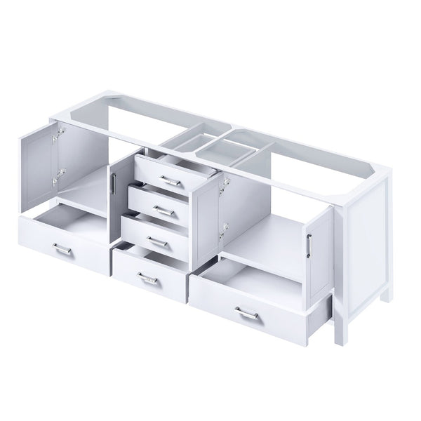 English Elm White Double Bath Vanity - 80" W X 22" D, Elegant Storage Solution With Soft-Close Drawers & Cabinets B2731P258931-GIGA