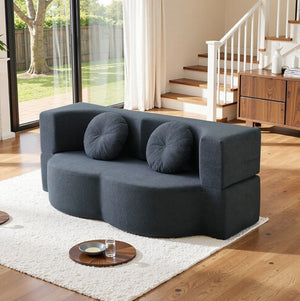 English Elm 2-In-1 Convertible Modular Sofa Bed - Memory Foam Comfort, No Assembly, Space-Saving Design For Any Room P1 W3653P355637-GIGA