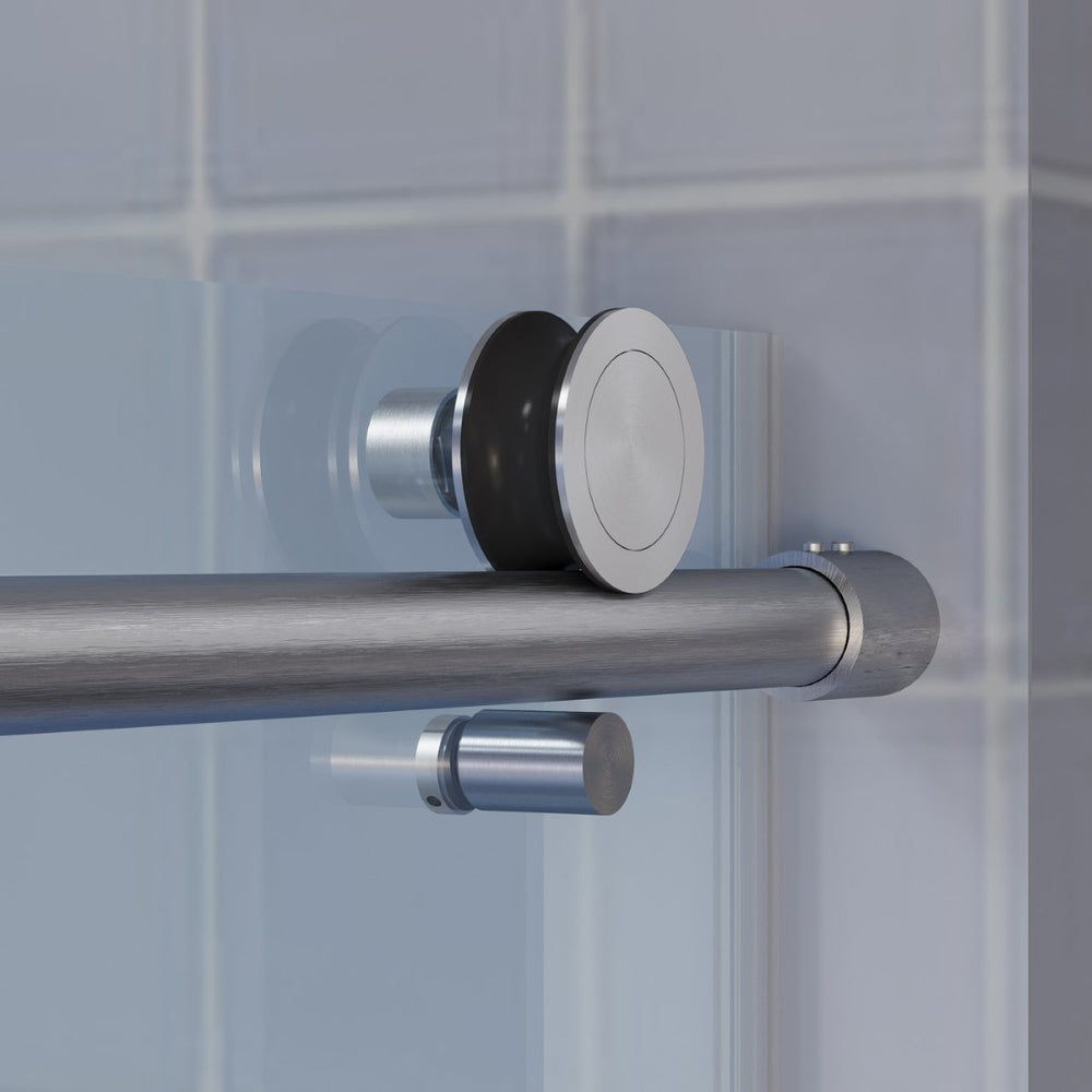 English Elm Top Rail Brushed Nickel Finish for Frameless Sliding Shower Doors Smooth Glide W1920P416270