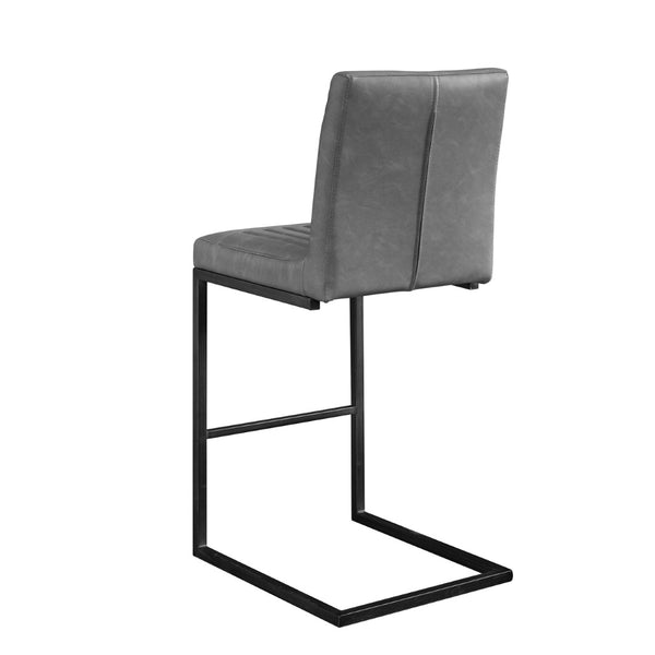 English Elm Faux Leather Counter Stools Set of Two Ergonomic Curved Back Metal Frame Kitchen Seating W5096P400639