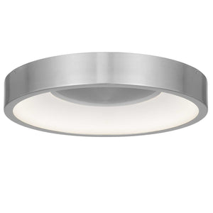 English Elm 14 Inch Aluminum Flush Mount Led Ceiling Light Dimmable for Kitchens and Hallways Brushed Nickel B370P421873