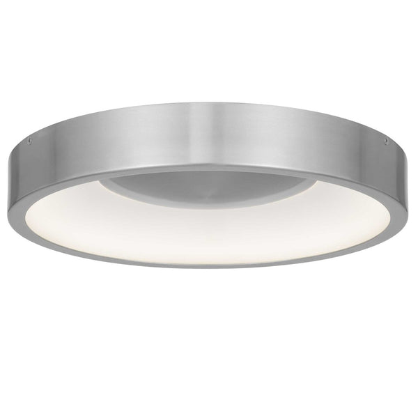 English Elm 14 Inch Aluminum Flush Mount Led Ceiling Light Dimmable for Kitchens and Hallways Brushed Nickel B370P421873