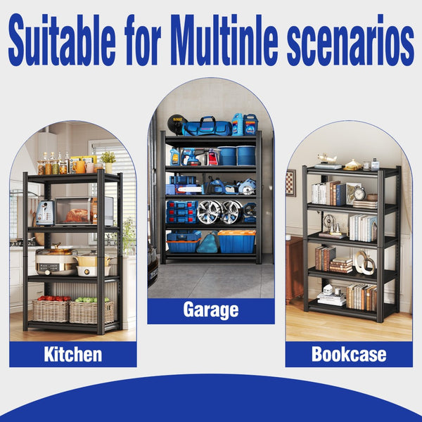 English Elm 63" Five-tier Heavy-duty Shelving Unit 2000lb Capacity Adjustable Garage Storage W1831P435618