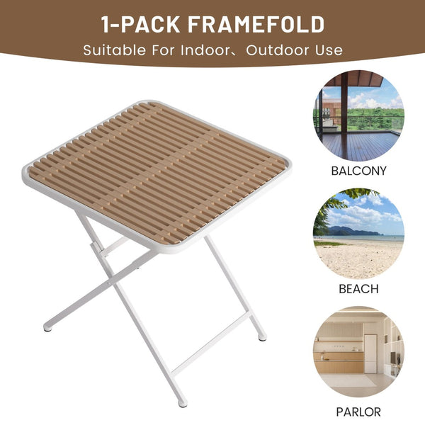 English Elm Summer 5 Piece Outdoor Dining Set Stackable Chairs Uv Resistant Pp and Metal Patio W3450S00113