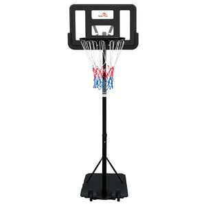 English Elm Double Fish Adjustable Basketball Hoop Portable Steel Frame Outdoor Backyard System W3087P251064