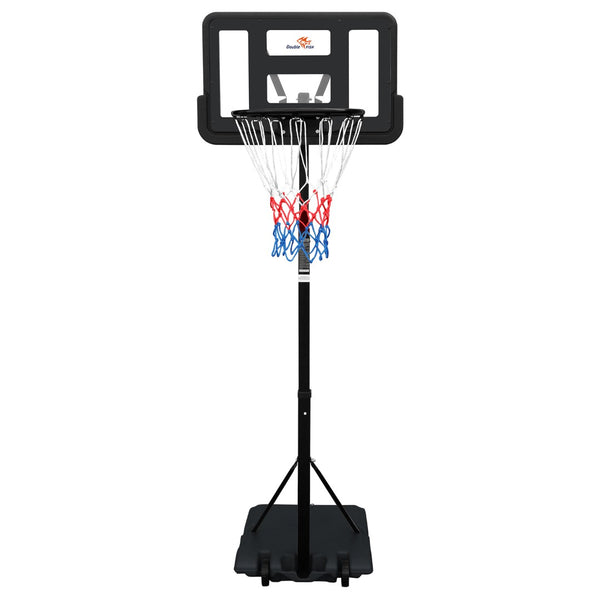 English Elm Double Fish Adjustable Basketball Hoop Portable Steel Frame Outdoor Backyard System W3087P251064