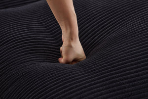 English Elm Deep Seat Sectional Sofa - Plush Black Corduroy Couch With Ottomans For Modern Living Spaces W2120S00001-GIGA