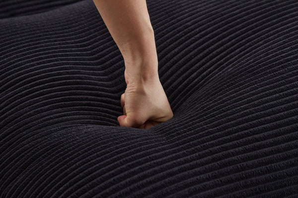 English Elm Deep Seat Sectional Sofa - Plush Black Corduroy Couch With Ottomans For Modern Living Spaces W2120S00001-GIGA