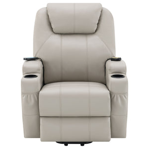 English Elm Selwyn Champagne Power Lift Massage Recliner with Heat, Faux Leather Upholstery & Smooth Recline (98) B062P375531