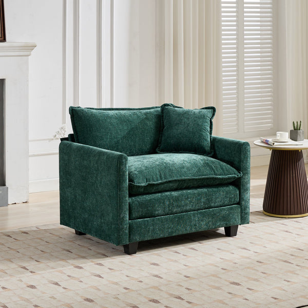 English Elm Cloud Modular Single Seat Sofa - Cozy Chenille Lounge Chair For Small Spaces, Living Room & Bedroom W1143S00009