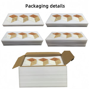 English Elm Hexagon Water-jet Marble Hexagon 5.7" Polished White Gold Red Tiles 12pcs for Floor & Wall Luxury W1696P314482