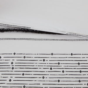 English Elm Cotton Printed Comforter Set With Boho Charm & Textured Trims For Full/Queen Bedroom Style Upgrade B03596416