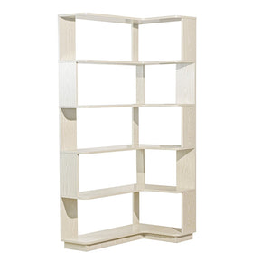 English Elm 90cm L-shaped Corner Bookcase Five Tier Mdf Open Shelving for Living Room Office W2899P444151