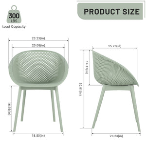 English Elm 2-Pack Modern Lounge Chairs with 55" Long Weatherproof Table — UV-Resistant, Ergonomic, Easy Assembly khaki,Pale Green,White W3450S00015