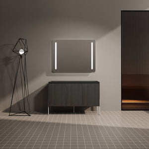 English Elm 48" Freestanding Bathroom Vanity Cabinet with Soft-Close Doors, KD Pack, Ample Storage, No Sink Included W1972P243178