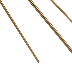 English Elm Homcom Elegant 59.75" Gold Tripod Floor Lamp with Fabric Shade, E26 Socket, 118" Cord, Stable Steel Base W2225P173947