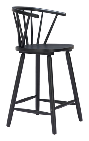 Zuo Modern Stenger Counter Stool Set - Stylish And Durable Rubberwood Design For Modern Spaces And Hospitality Black Rubberwood 110522-zuo-modern