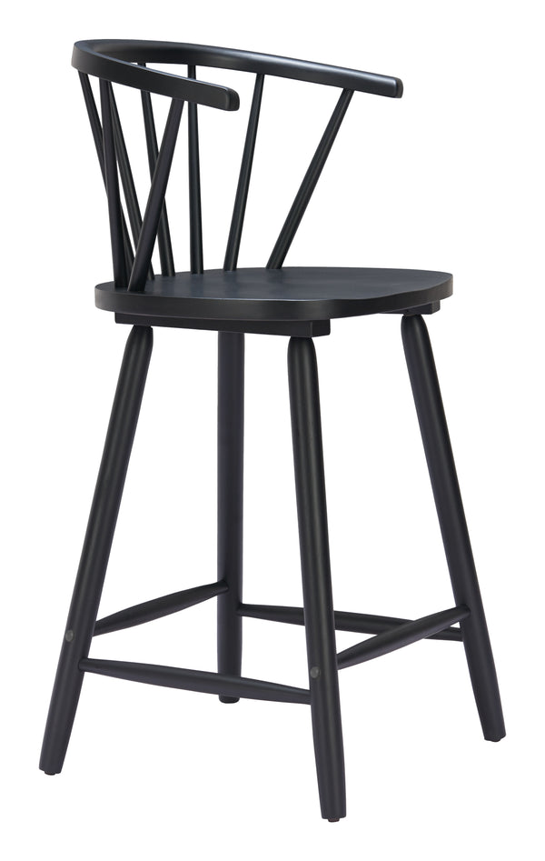 Zuo Modern Stenger Counter Stool Set - Stylish And Durable Rubberwood Design For Modern Spaces And Hospitality Black Rubberwood 110522-zuo-modern