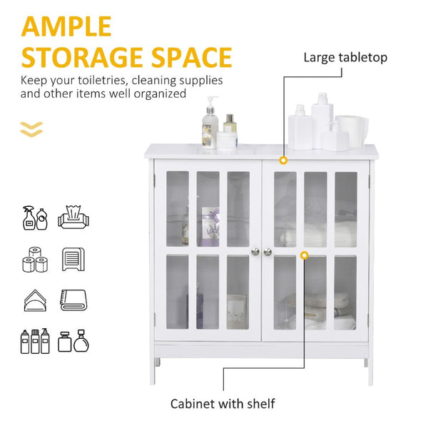 English Elm Contemporary Two Door Buffet Cabinet with Acrylic Panels and Elevated Legs for Any Room T3971P388883