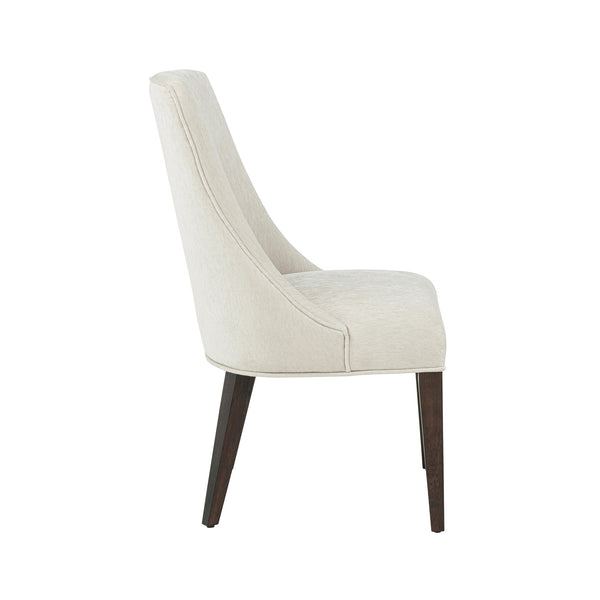 English Elm Beever Wood Chenille Dining Chairs Set Of 2 - Cream Upholstered, Ergonomic Design & Durable Frame B365P397756