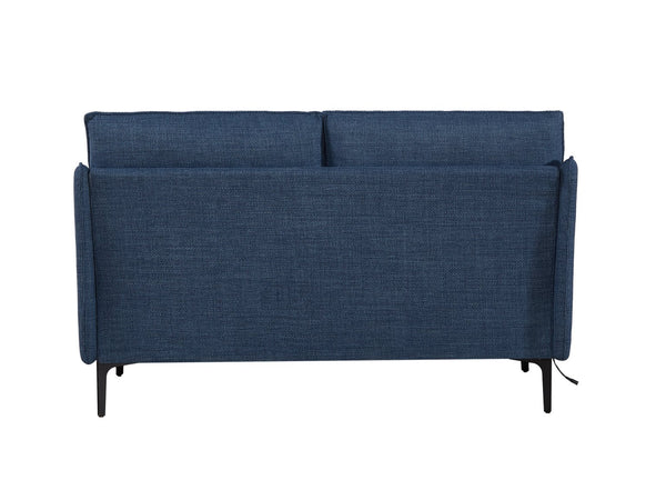 English Elm 2 Seater Sofa with USB Charging, Button-Tufted Back & High-Density Foam Seats for Comfort and Durability Dark Blue W820P224384
