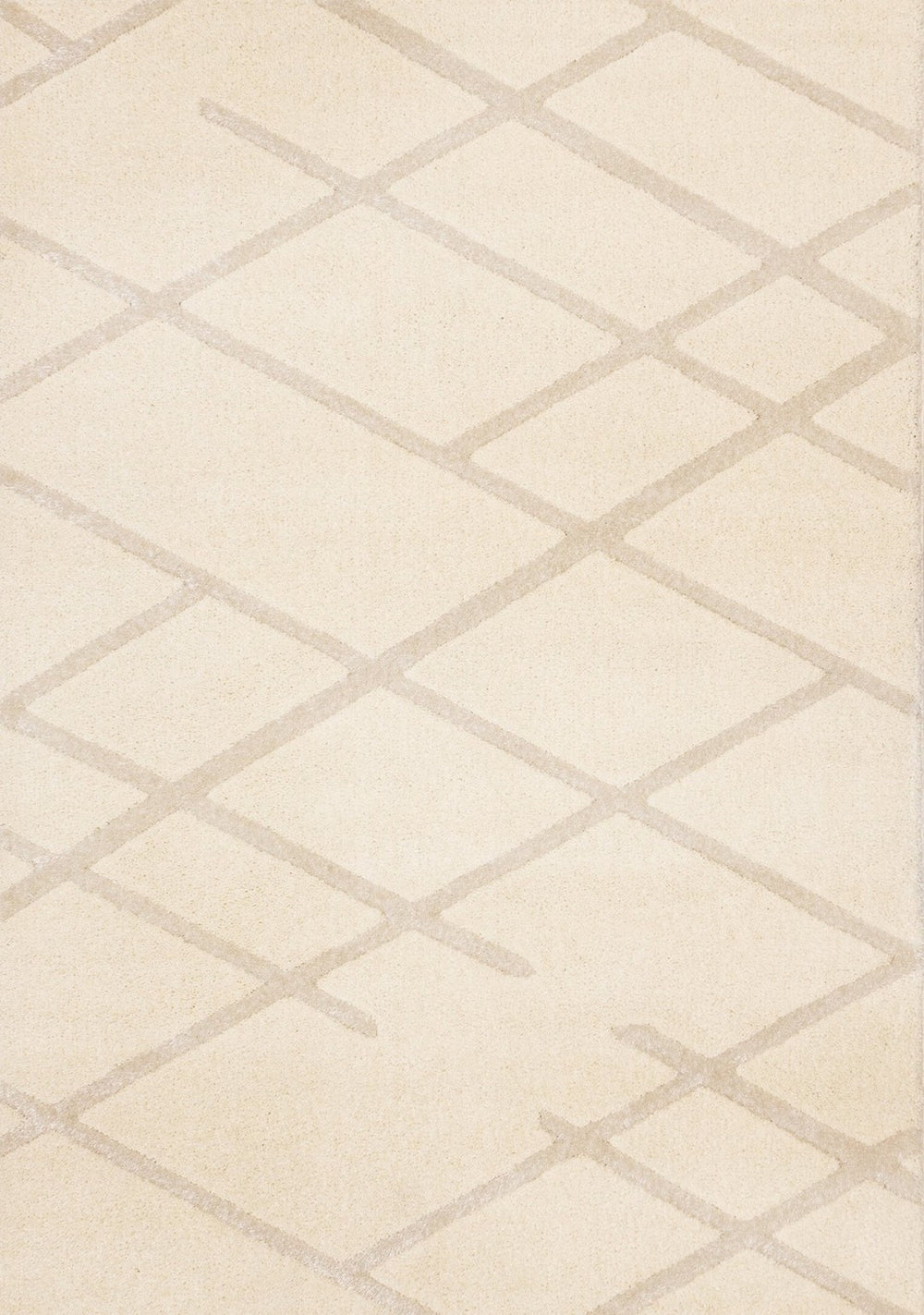 HomeRoots 5' Cream Area Rug - Soft, Stain-Resistant Polyester for Modern Comfort in Living Spaces and Play Areas 8' X 11' 660006