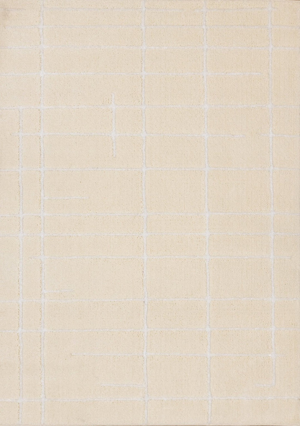 HomeRoots 5' Cream and White Striped Area Rug - Soft, Stylish, and Stain-Resistant for Modern Homes and Families 8' X 11' 660008