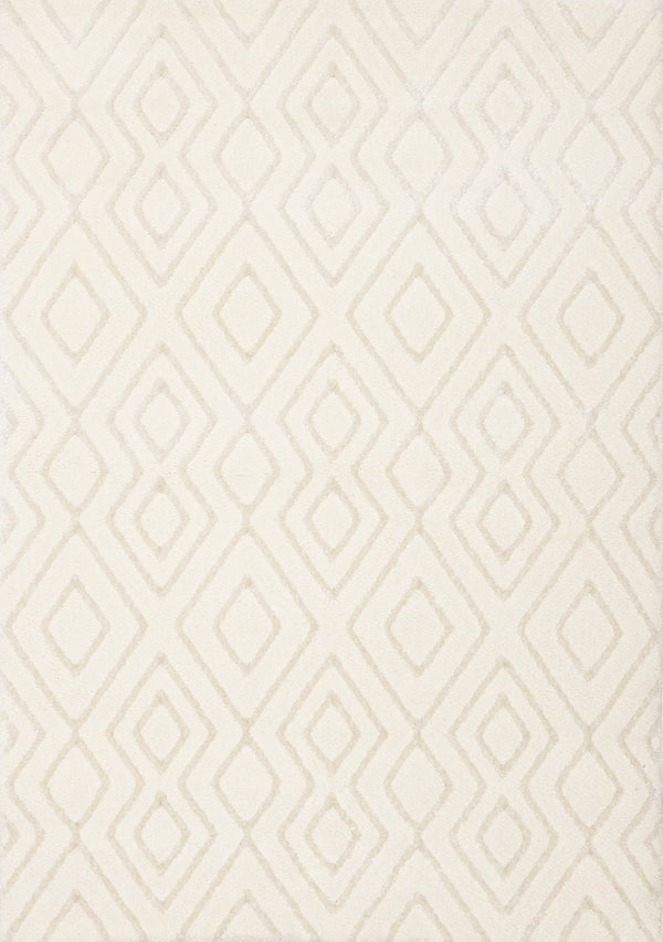 HomeRoots 5' Cream Area Rug - Luxurious Softness, Durable & Stain-Resistant for Elegant Home Décor & Comfort 5' X 8' 660012