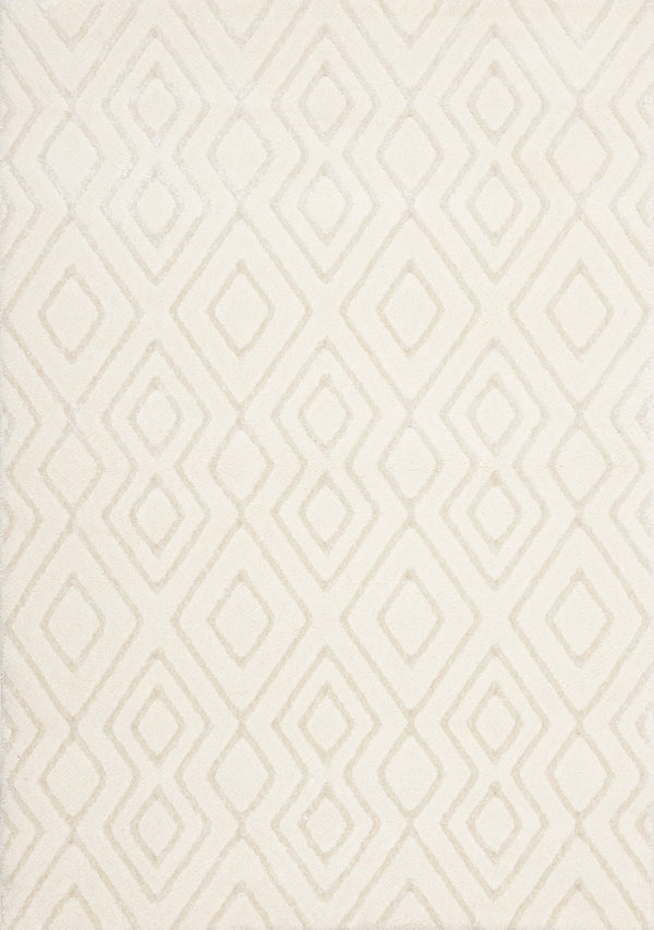 HomeRoots 5' Cream Area Rug - Luxurious Softness, Durable & Stain-Resistant for Elegant Home Décor & Comfort 5' X 8' 660012
