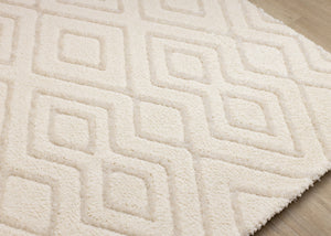 HomeRoots 5' Cream Area Rug - Luxurious Softness, Durable & Stain-Resistant for Elegant Home Décor & Comfort 8' X 11' 660014
