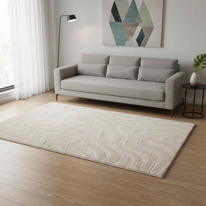 HomeRoots 5' Modern White Area Rug - Soft, Durable, and Stylish for Living Rooms, Bedrooms, and Playrooms 5' X 8' 660015