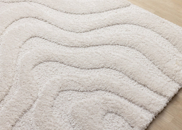 HomeRoots 5' Modern White Area Rug - Soft, Durable, and Stylish for Living Rooms, Bedrooms, and Playrooms 5' X 8' 660015