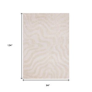 HomeRoots 5' Modern White Area Rug - Soft, Durable, and Stylish for Living Rooms, Bedrooms, and Playrooms 8' X 11' 660016