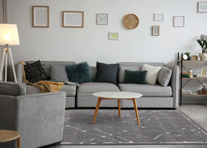 HomeRoots 5' Soft White Area Rug - Durable, Stain-Resistant, Modern Design for Cozy Living Spaces and Homes 5' X 8' 660017