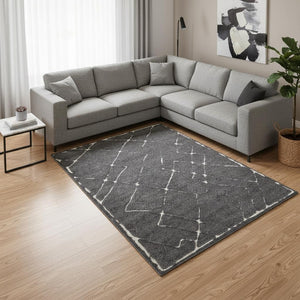 HomeRoots 5' Soft White Area Rug - Durable, Stain-Resistant, Modern Design for Cozy Living Spaces and Homes 8' X 11' 660018