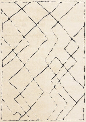 HomeRoots 5' Cream Area Rug - Soft, Durable and Stylish Designer Floor Covering for Modern Living Spaces 5' X 8' 660019