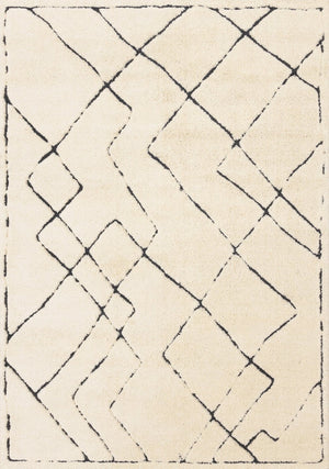 HomeRoots 5' Cream Area Rug - Soft, Durable and Stylish Designer Floor Covering for Modern Living Spaces 8' X 11' 660020