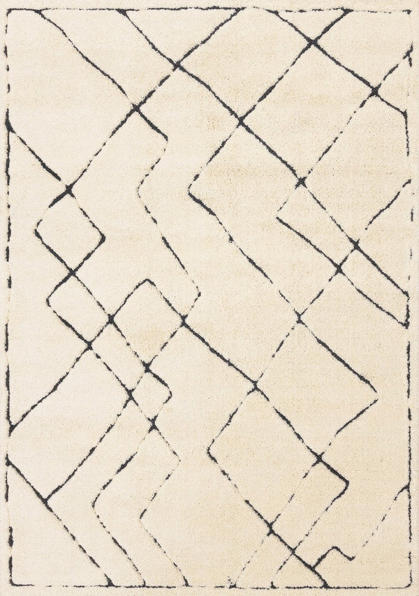 HomeRoots 5' Cream Area Rug - Soft, Durable and Stylish Designer Floor Covering for Modern Living Spaces 8' X 11' 660020