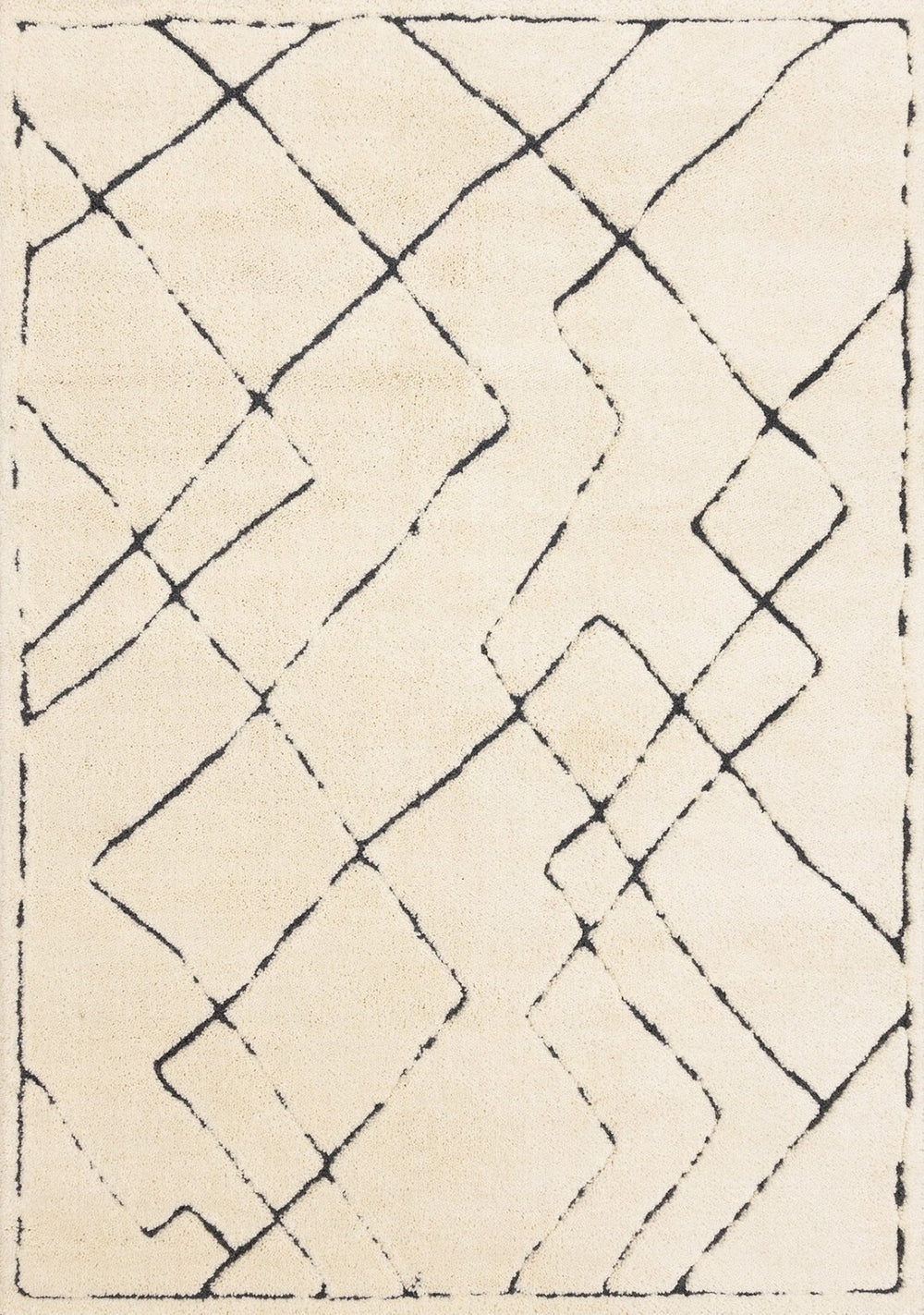 HomeRoots 5' Cream Area Rug - Soft, Durable and Stylish Designer Floor Covering for Modern Living Spaces 8' X 11' 660020
