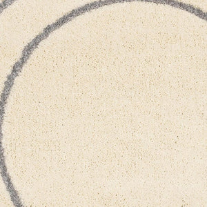 HomeRoots 5' Cream and Gray Abstract Area Rug - Modern Design, Soft High-Pile, Stain-Resistant for Any Space 5' X 8' 660021