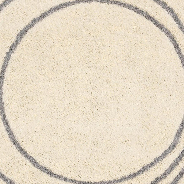 HomeRoots 5' Cream and Gray Abstract Area Rug - Modern Design, Soft High-Pile, Stain-Resistant for Any Space 5' X 8' 660021